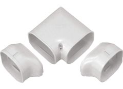 SN-100-W - gedraaide bocht 90° t.b.v. SD-100 - wit