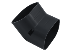SCF-140-A - korte stijgende bocht 45° - antraciet