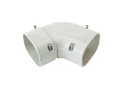 SKS-100-W - verstelbare platte bocht (45°-90°) wit