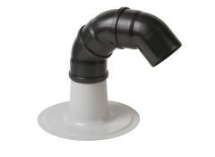 Dakdoorvoer met PP bochten 125 mm met PVC