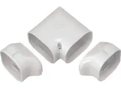 SN-100-W - gedraaide bocht 90° t.b.v. SD-100 - wit